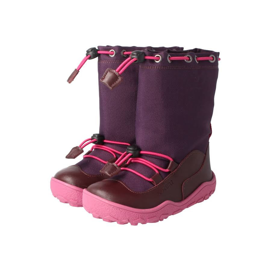 Barfuss-Stiefel Lippenbär Style vegan TEX – pflaume