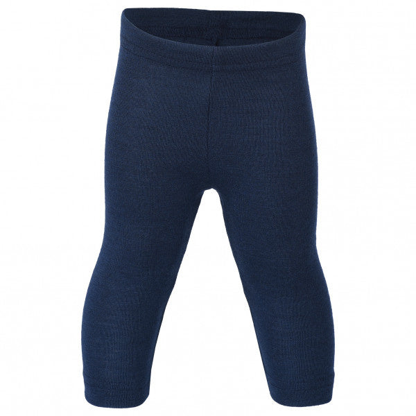 Baby Leggings Wolle/Seide marine